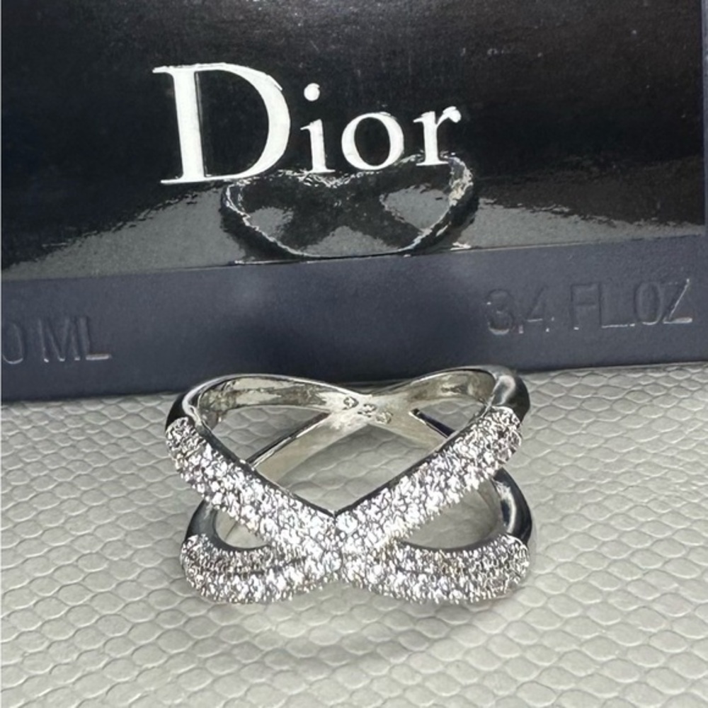 2.23 TCW Round Cut Diamond Criss-Cross Engagement Ring 925 sterling
